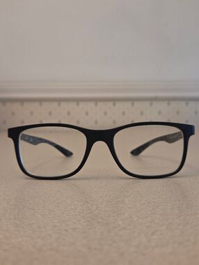 Ray-Ban Frame-Only Rectangle Carbon Fiber Full Rim Eyeglasses
